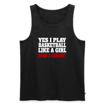 Basketball Basketballspielerin Basketballer Verein - Männer Premium Bio Tank Top - Schwarz - Vorne - Michal (187cm)