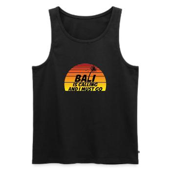 Bali is Calling and I Must Go - Men's Premium Organic Tank Top - black - Front - Michal (187cm)