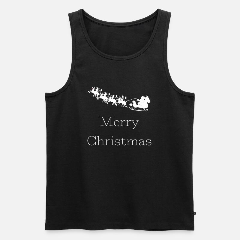 Merry Christmas - Männer Premium Bio Tank Top - Schwarz