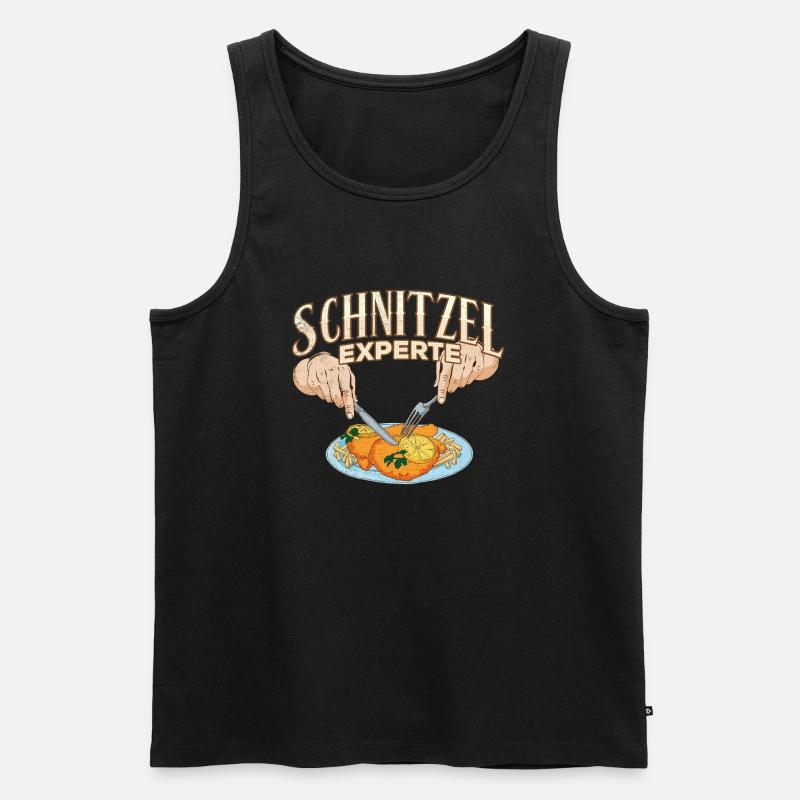 Schnitzel Experte - Männer Premium Bio Tank Top - Schwarz