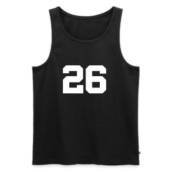 26 - Männer Premium Bio Tank Top - Schwarz - Vorne - Michal (187cm)