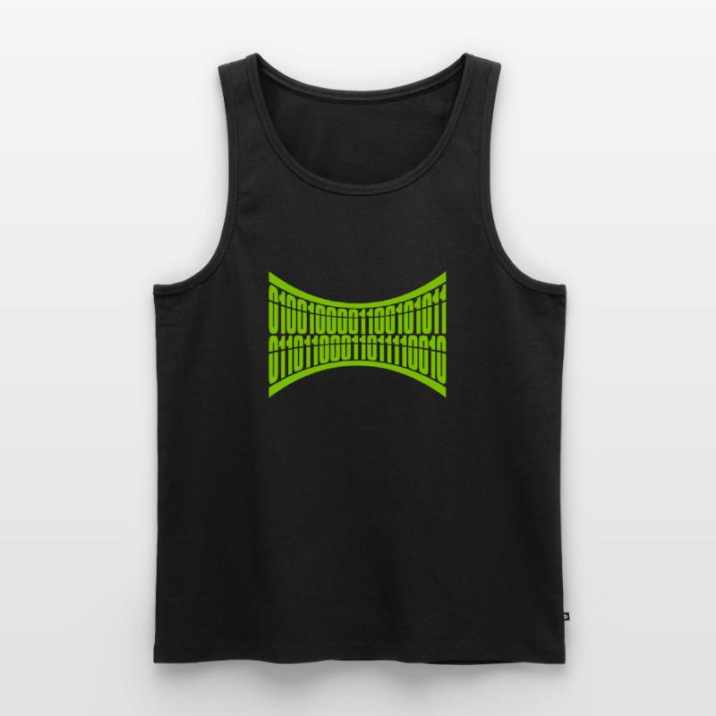 Binary Code Program Language Men's Premium Organic Tank Top