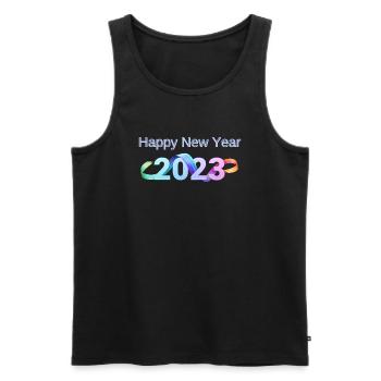 Happy New Year 2023 - Männer Premium Bio Tank Top - Schwarz - Vorne - Michal (187cm)