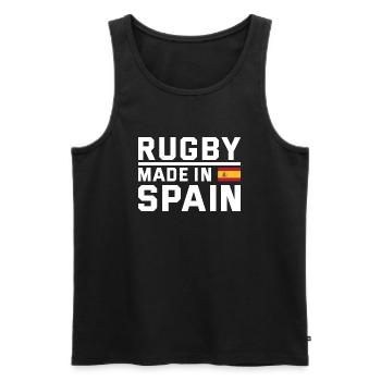 Rugby Made From Spain Rugby - Men's Premium Organic Tank Top - black - Front - AI Model Male 178 light (178cm)