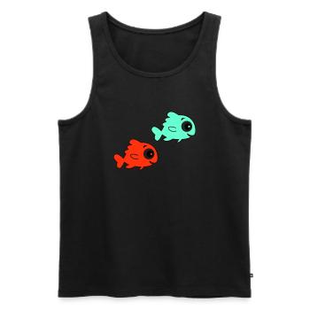 Pisces - Men's Premium Organic Tank Top - black - Front - Michal (187cm)