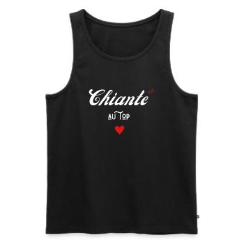 chiante au top idée cadeau - Débardeur bio Premium Homme - noir - Devant - Michal (187cm)