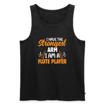 I have the strongest arm, I am a - Men's Premium Organic Tank Top - black - Front - Michal (187cm)