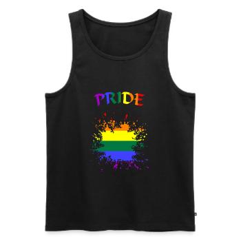LGBTQ Pride - Männer Premium Bio Tank Top - Schwarz - Vorne - Michal (187cm)