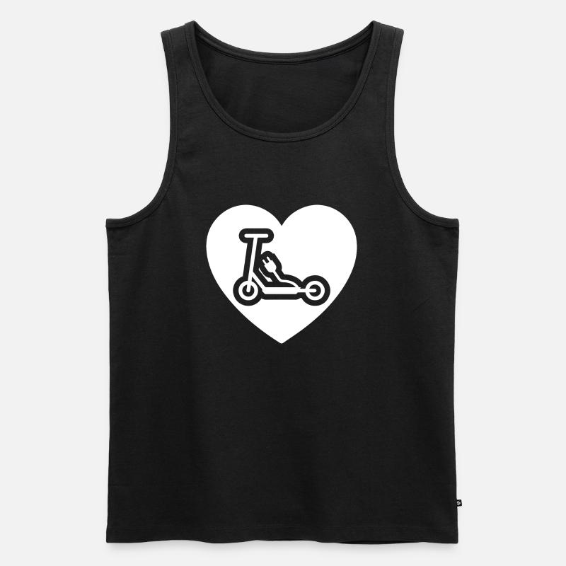 E-Scooter E-Roller Scooter - Männer Premium Bio Tank Top - Schwarz