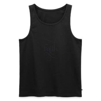 Glaube - Männer Premium Bio Tank Top - Schwarz - Vorne - AI Model Male 178 light (178cm)