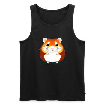Mignon Cartoon Hamster Love Pet 20 - Débardeur bio Premium Homme - noir - Devant - Michal (187cm)