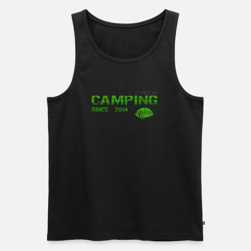 Camping 2014 Geschenk - Männer Premium Bio Tank Top - Schwarz