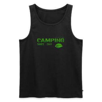 Camping 2017 Geschenk - Männer Premium Bio Tank Top - Schwarz - Vorne - Michal (187cm)