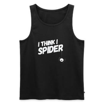 I think I spider - Männer Premium Bio Tank Top - Schwarz - Vorne - AI Model Male 178 light (178cm)