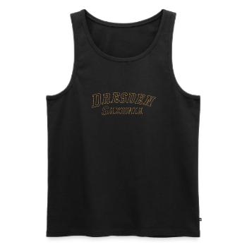 Dresden Saxonia - Männer Premium Bio Tank Top - Schwarz - Vorne - Michal (187cm)