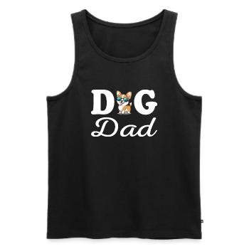 Dog Dad - Männer Premium Bio Tank Top - Schwarz - Vorne - AI Model Male 178 light (178cm)