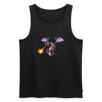 Angry Dragon - Men's Premium Organic Tank Top - black - Front - AI Model Male 178 light (178cm)