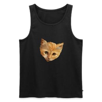 Kitten - Men's Premium Organic Tank Top - black - Front - AI Model Male 178 light (178cm)