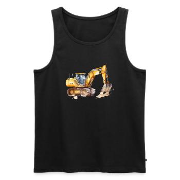 Bagger - Männer Premium Bio Tank Top - Schwarz - Vorne - AI Model Male 178 light (178cm)