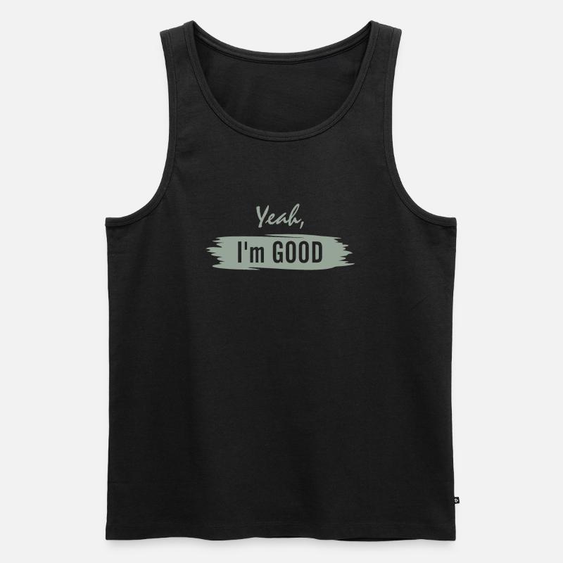 Ja, ich bin gut - Männer Premium Bio Tank Top - Schwarz