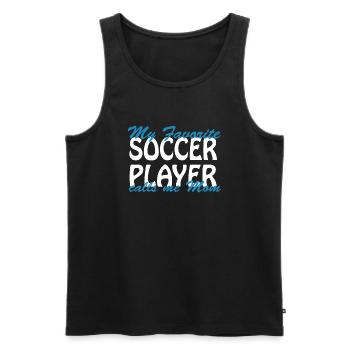 Fußball Soccer - Men's Premium Organic Tank Top - black - Front - Michal (187cm)