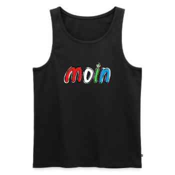 moin11 - Männer Premium Bio Tank Top - Schwarz - Vorne - Michal (187cm)