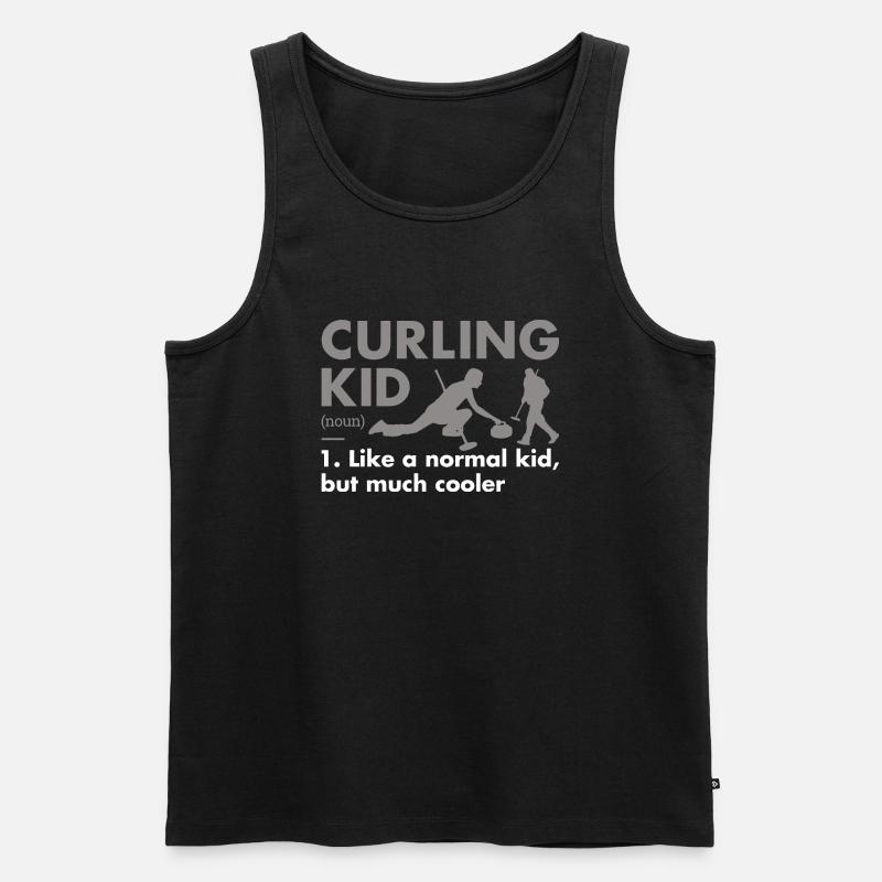 Sport Kid Definition Curling - Männer Premium Bio Tank Top - Schwarz