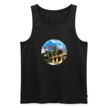 Barcelona park Guel - Männer Premium Bio Tank Top - Schwarz - Vorne - AI Model Male 178 light (178cm)