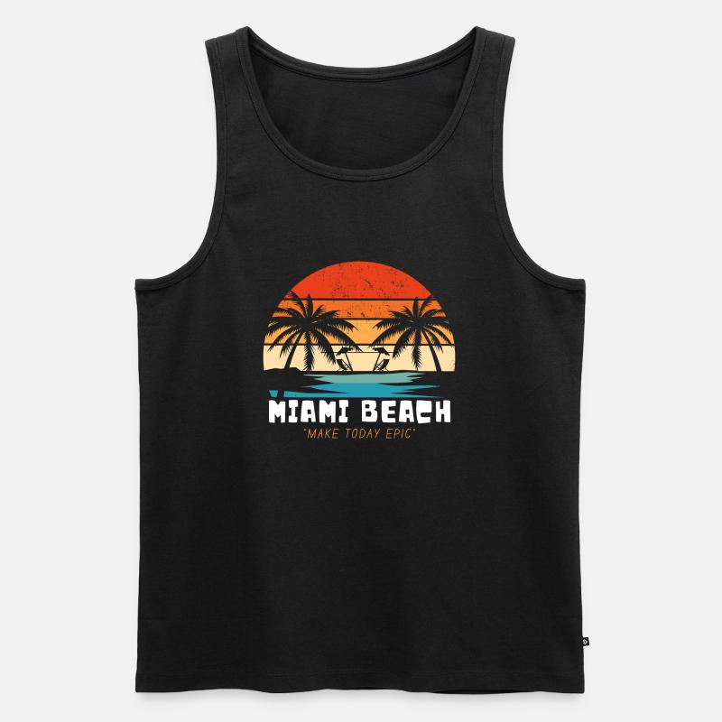 Miami - Männer Premium Bio Tank Top - Schwarz
