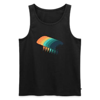Vintage-Fallschirm - Männer Premium Bio Tank Top - Schwarz - Vorne - Michal (187cm)