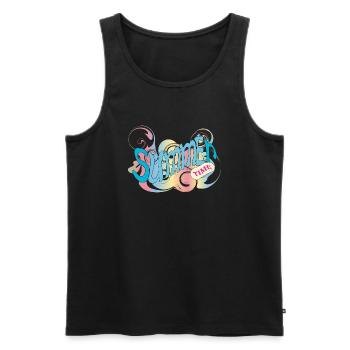 summer - Men's Premium Organic Tank Top - black - Front - AI Model Male 178 light (178cm)