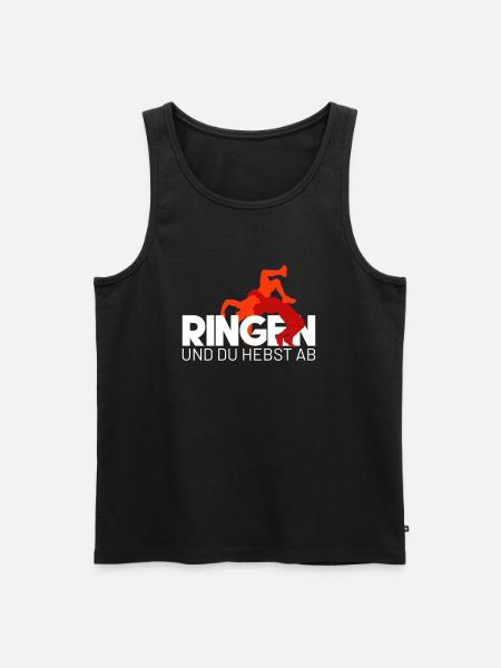 RINGEN und du hebst ab - Männer Premium Bio Tank Top - Schwarz