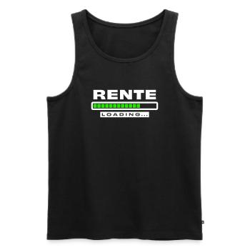 Rente Loading - Männer Premium Bio Tank Top - Schwarz - Vorne - AI Model Male 178 light (178cm)