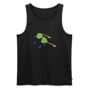 BRILLEN, DIE ICH MIR NICHT KAUFEN KONNTE, ALS ICH JUNG WAR v.Finale - Männer Premium Bio Tank Top - Schwarz - Vorne - Michal (187cm)