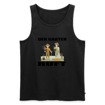 Garten - Männer Premium Bio Tank Top - Schwarz - Vorne - Michal (187cm)