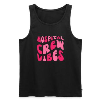 Hospital Crew Vibes Pink Rose Lady Style Nurses - Débardeur bio Premium Homme - noir - Devant - Michal (187cm)
