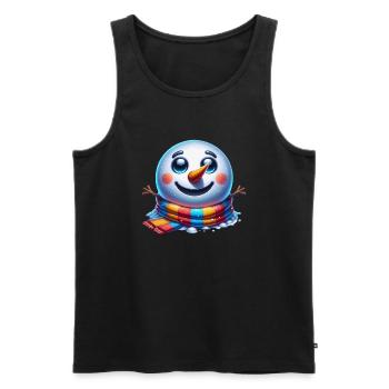 Schnee, viel Spaß! Schneemann-T-Shirt für frostige Tage - Männer Premium Bio Tank Top - Schwarz - Vorne - AI Model Male 178 light (178cm)