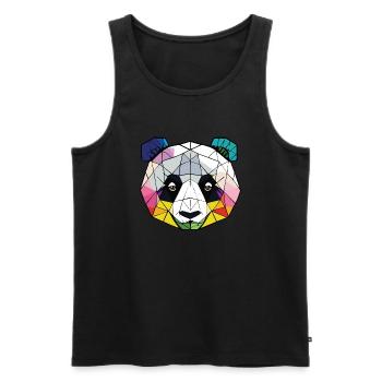 Art Nouveau Panda - Men's Premium Organic Tank Top - black - Front - AI Model Male 178 light (178cm)