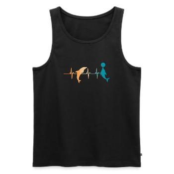 Delphin-Herzschlag - Männer Premium Bio Tank Top - Schwarz - Vorne - AI Model Male 178 light (178cm)