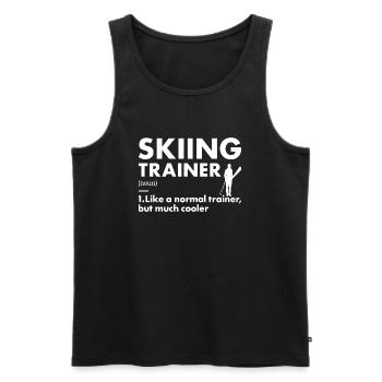 Entraîneur sportif Ski - Débardeur bio Premium Homme - noir - Devant - Michal (187cm)