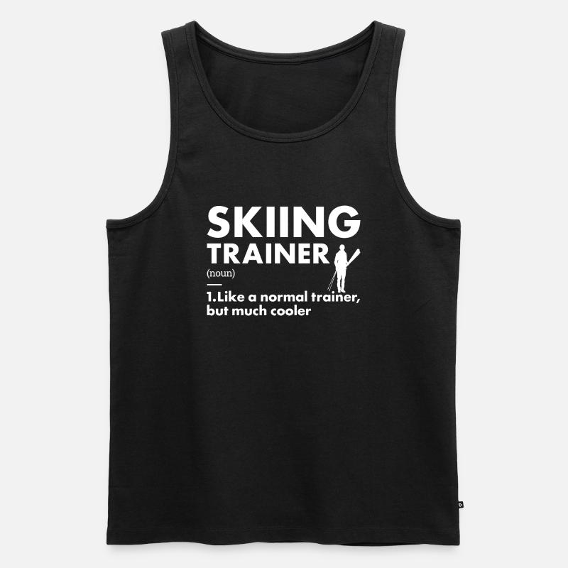 Sport Trainer Skiing - Männer Premium Bio Tank Top - Schwarz