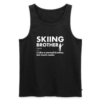 Sport Brother Skiing - Männer Premium Bio Tank Top - Schwarz - Vorne - AI Model Male 178 light (178cm)