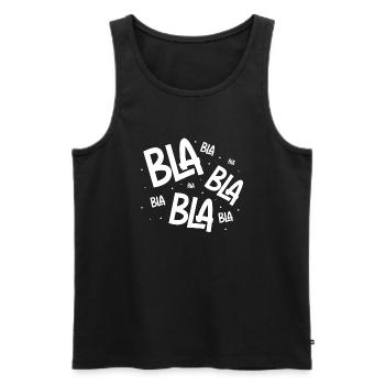 Bla Bla Bla Blahblahblah Discours Drôle Sarcasme - Débardeur bio Premium Homme - noir - Devant - AI Model Male 178 light (178cm)