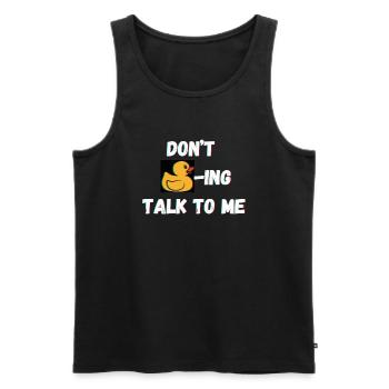 Don't duck-ing talk to me - Männer Premium Bio Tank Top - Schwarz - Vorne - AI Model Male 178 light (178cm)