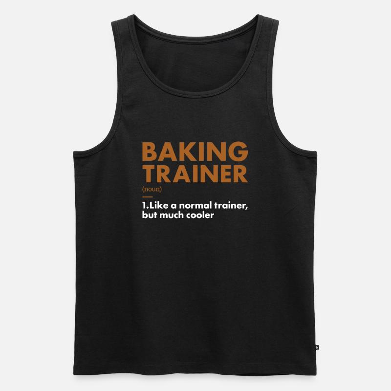 Baker Trainer Definition Baking - Männer Premium Bio Tank Top - Schwarz