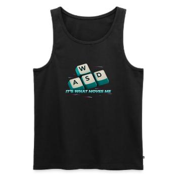 WASD It's What Moves Me - Lustiger PC Gamer Computer - Männer Premium Bio Tank Top - Schwarz - Vorne - AI Model Male 178 light (178cm)