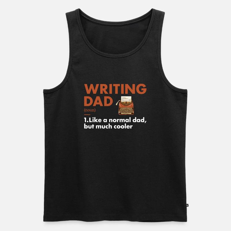 Writer Dad Definition Writing - Männer Premium Bio Tank Top - Schwarz