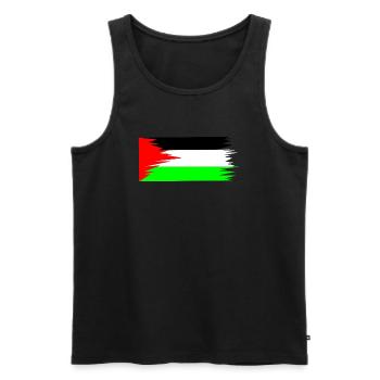 Palestine Flag - Männer Premium Bio Tank Top - Schwarz - Vorne - AI Model Male 178 light (178cm)