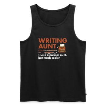Writer Aunt Definition Writing - Männer Premium Bio Tank Top - Schwarz - Vorne - AI Model Male 178 light (178cm)