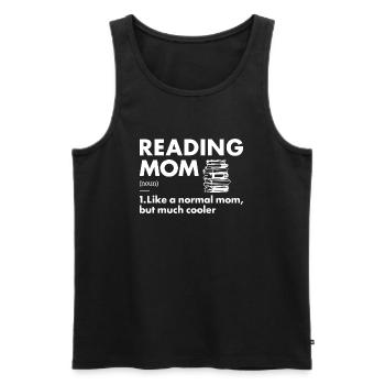 Reader Mom Definition Reading - Men's Premium Organic Tank Top - black - Front - Michal (187cm)
